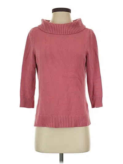 Pre-owned Talbots Turtleneck Sweater In Burgundy