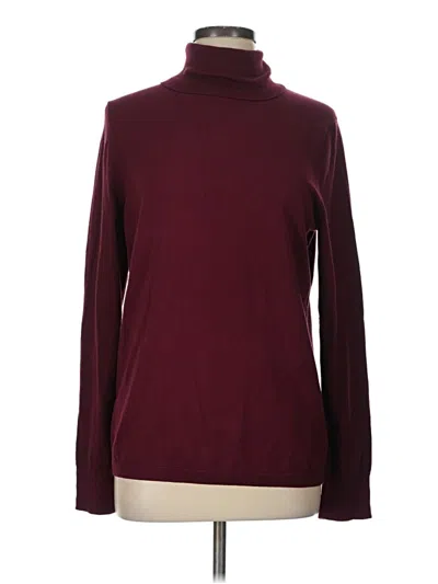 Pre-owned Talbots Turtleneck Sweater In Burgundy