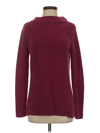 Pre-owned Talbots Turtleneck Sweater In Burgundy