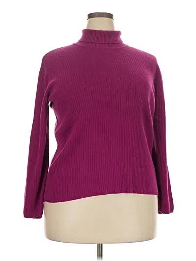 Pre-owned Talbots Turtleneck Sweater In Burgundy