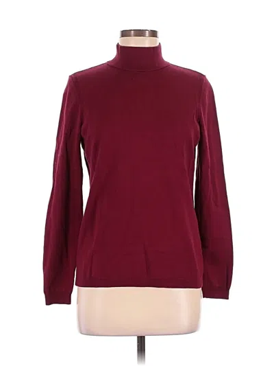 Pre-owned Talbots Turtleneck Sweater In Burgundy