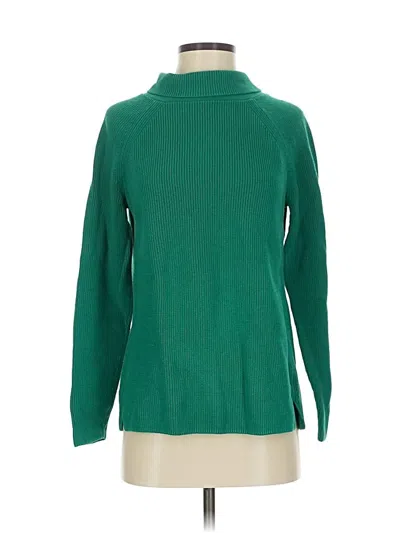 Pre-owned Talbots Turtleneck Sweater In Green