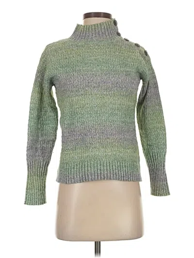 Pre-owned Talbots Turtleneck Sweater In Green