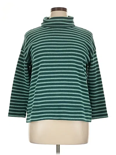 Pre-owned Talbots Turtleneck Sweater In Green