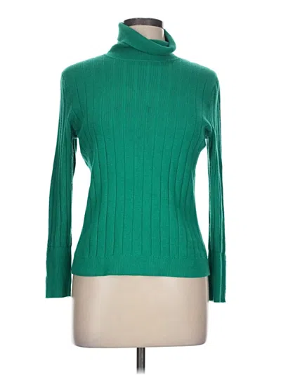 Pre-owned Talbots Turtleneck Sweater In Green