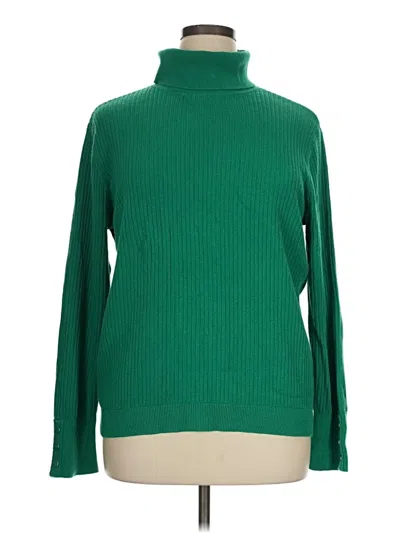 Pre-owned Talbots Turtleneck Sweater In Green