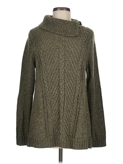 Pre-owned Talbots Turtleneck Sweater In Green
