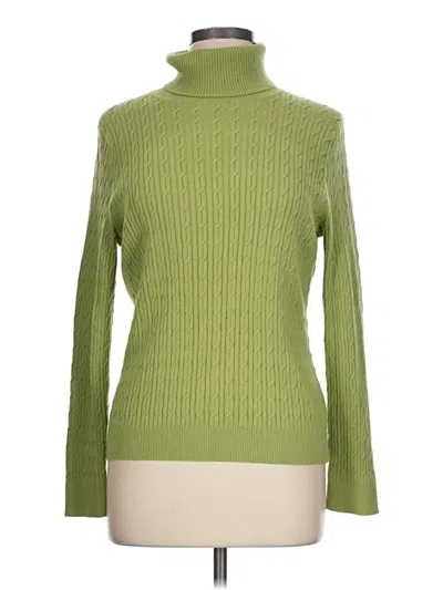Pre-owned Talbots Turtleneck Sweater In Green