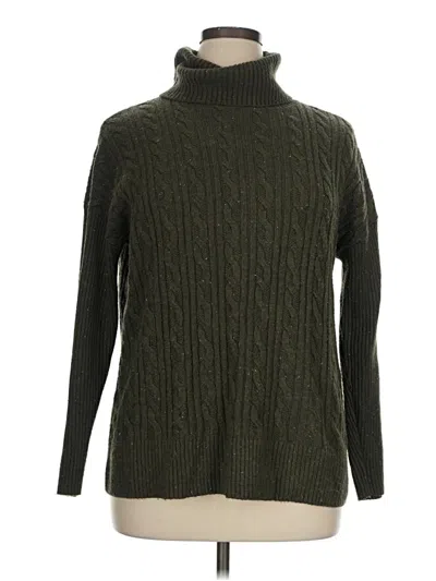 Pre-owned Talbots Turtleneck Sweater In Green