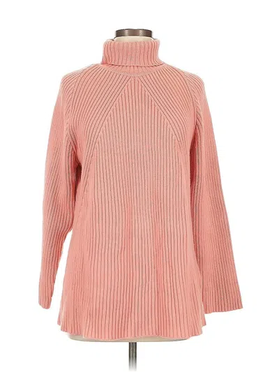 Pre-owned Talbots Turtleneck Sweater In Pink