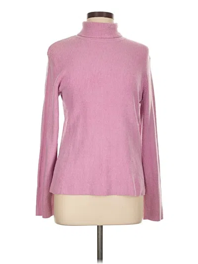 Pre-owned Talbots Turtleneck Sweater In Pink