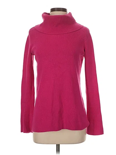 Pre-owned Talbots Turtleneck Sweater In Pink