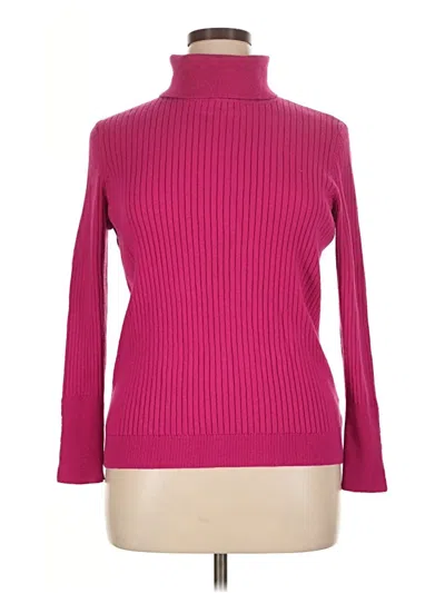 Pre-owned Talbots Turtleneck Sweater In Pink