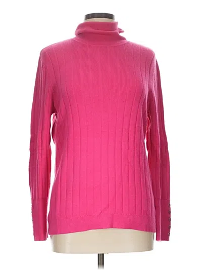 Pre-owned Talbots Turtleneck Sweater In Pink