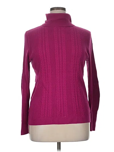 Pre-owned Talbots Turtleneck Sweater In Purple