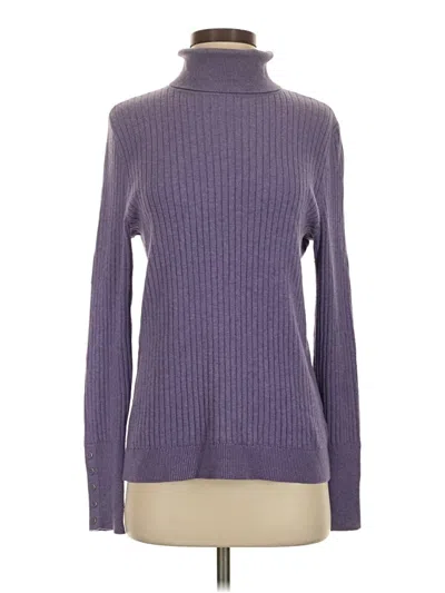 Pre-owned Talbots Turtleneck Sweater In Purple