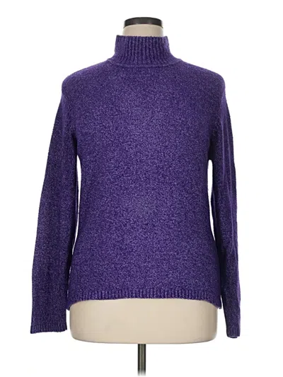 Pre-owned Talbots Turtleneck Sweater In Purple