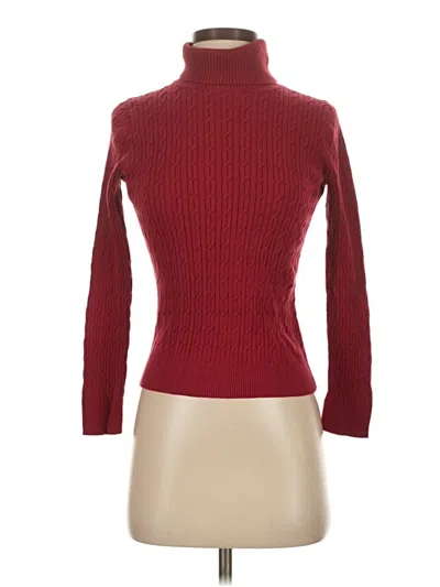 Pre-owned Talbots Turtleneck Sweater In Red
