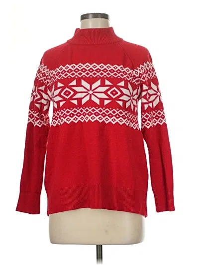 Pre-owned Talbots Turtleneck Sweater In Red