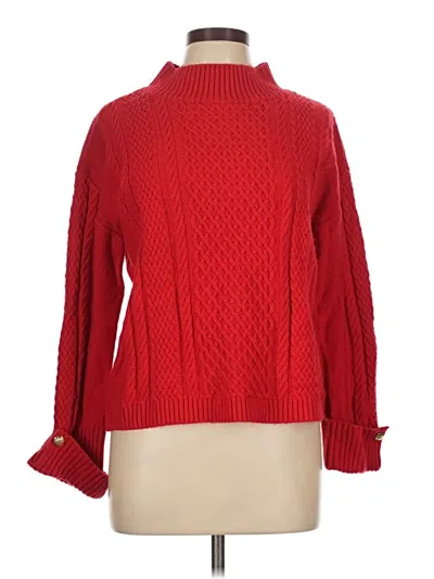 Pre-owned Talbots Turtleneck Sweater In Red
