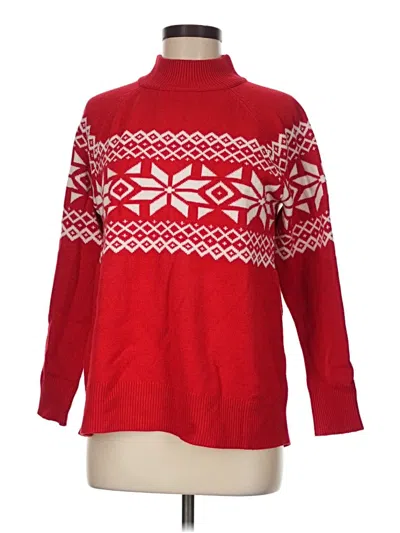 Pre-owned Talbots Turtleneck Sweater In Red