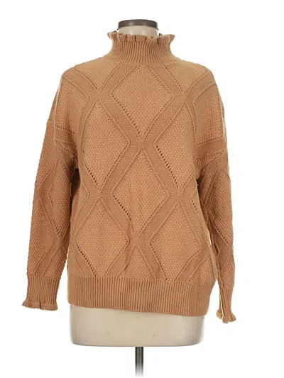 Pre-owned Talbots Turtleneck Sweater In Tan