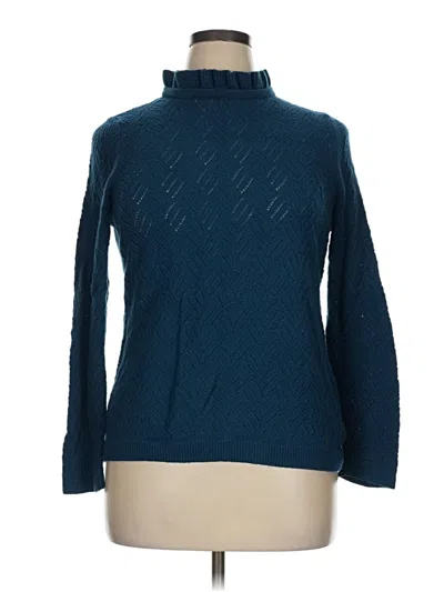 Pre-owned Talbots Turtleneck Sweater In Teal