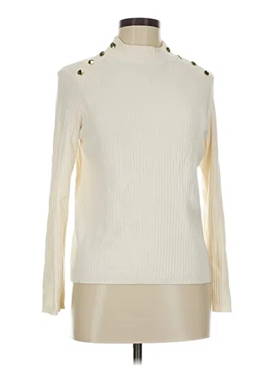 Pre-owned Talbots Turtleneck Sweater In White