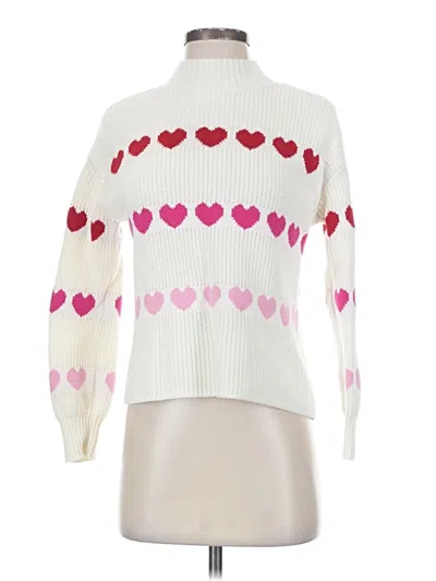 Pre-owned Talbots Turtleneck Sweater In White