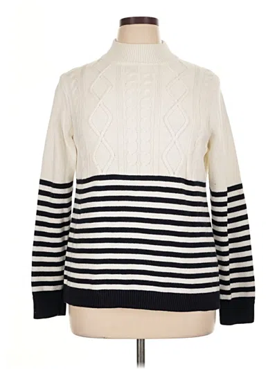 Pre-owned Talbots Turtleneck Sweater In White