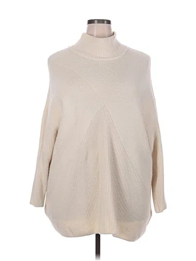 Pre-owned Talbots Turtleneck Sweater In White