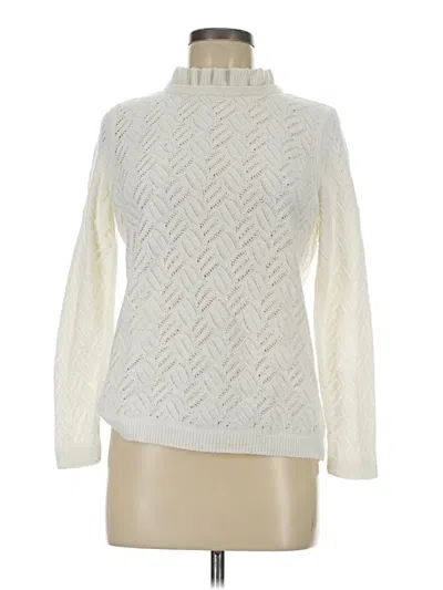 Pre-owned Talbots Turtleneck Sweater In White