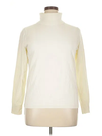 Pre-owned Talbots Turtleneck Sweater In White
