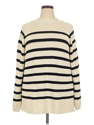 Pre-owned Talbots Turtleneck Sweater In White