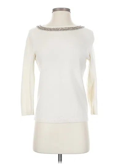 Pre-owned Talbots Turtleneck Sweater In White