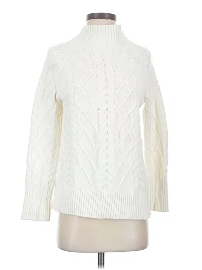 Pre-owned Talbots Turtleneck Sweater In White