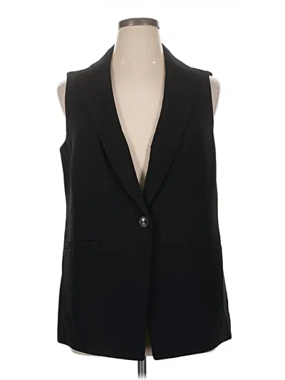 Pre-owned Talbots Tuxedo Vest In Black
