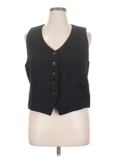 Pre-owned Talbots Tuxedo Vest In Black