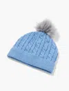 Talbots Tweed Knit Beanie - Enchanted Blue - 001