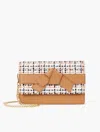 Talbots Tweed Vachetta Clutch - Cafe - 001  In Cafe