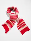 Talbots Twilight Fair Isle Scarf - Red - 001  In Red