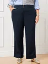 Talbots Twill Wide Leg Pants - Blue - 22