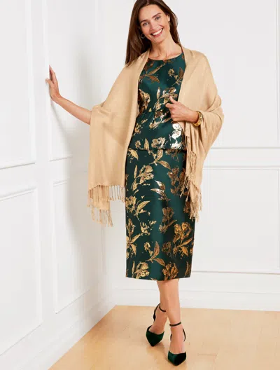 Talbots Twisted Fringe Shimmer Wrap - Nomad - 001