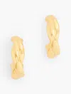Talbots Twisted Hoop Earrings - Gold - 001