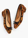 Talbots Vanessa Block Heel Pumps - Calf Hair Tan/black - 8m  In Tan,black