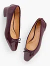 Talbots Vanessa Block Heel Pumps - Patent Leather - Rich Burgundy - 11m  In Rich Burgundy