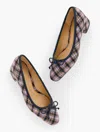Talbots Vanessa Block Heel Pumps - Pemberly Shetland - Burnt Olive - 11m  In Brown