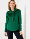 Talbots Velour Ribbed Pullover Sweater - Highland Green - 3x  In Highland Green