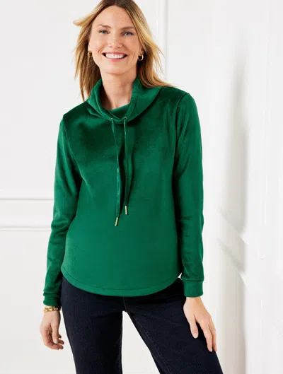 Talbots Velour Ribbed Pullover Sweater - Highland Green - 3x