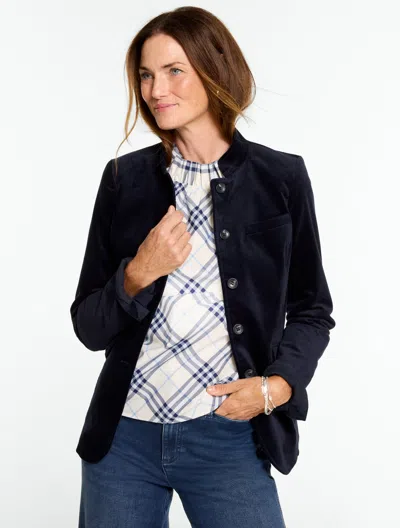 Talbots Velveteen Riding Jacket - Blue - 2